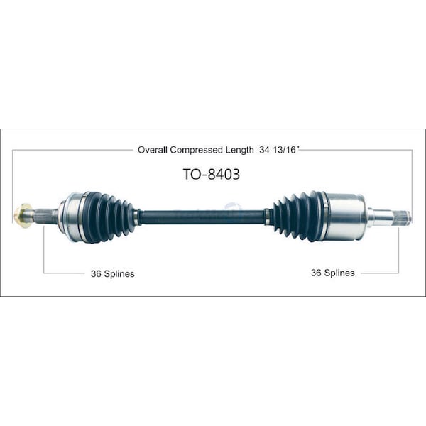 Surtrack Axle Cv Axle Shaft, To-8403 TO-8403 - main